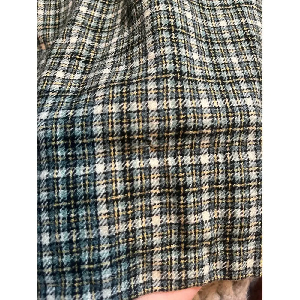 Vintage plaid skirt green and yellow size xs